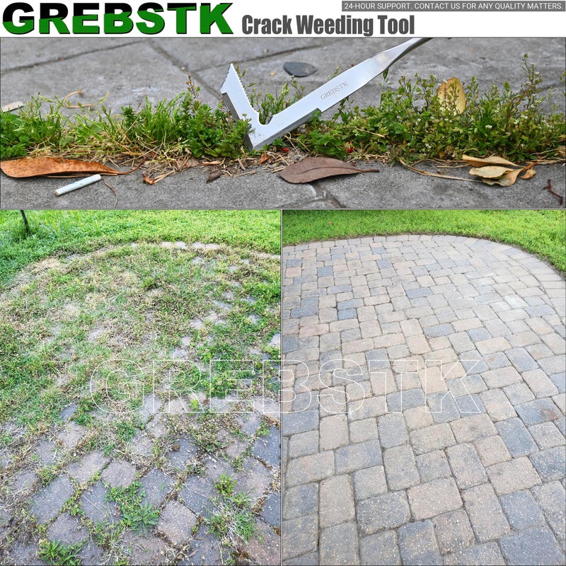 GREBSTK Crack Weeder Crevice Weeding Tool Manual Weeder Beech Handle Lawn Yard Gardening Tool - Image 5